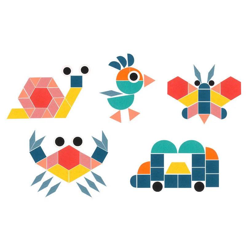 Hot Sale 180Pcs Montessori Kids Wooden 3D Geometric Shape Jigsaw Puzzle Board Set Baby Early Education Toys for Children - AIAZ