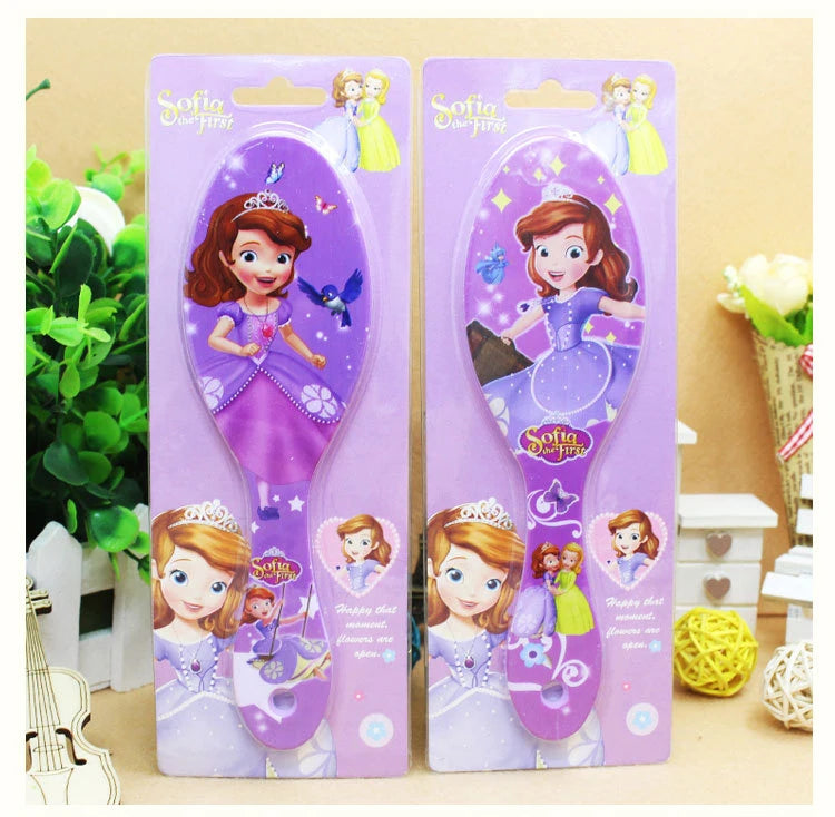 Princess Minnie Frozen Comb Cartoon Cute Beauty fashion toys Curly Hair Brush Combs Anti-static Brush Comb Disney