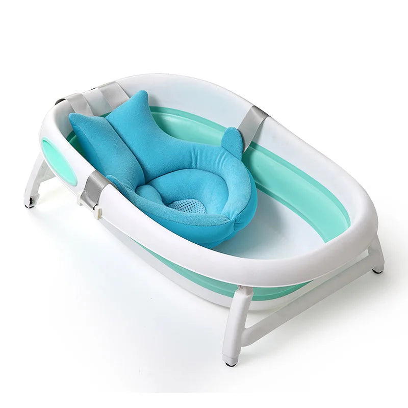 Baby Shower Blooming Flower Newborn Bathtub Foldable shark shape Cushion skin Bath pad portable bath tub Soft Seat Play mat 80cm