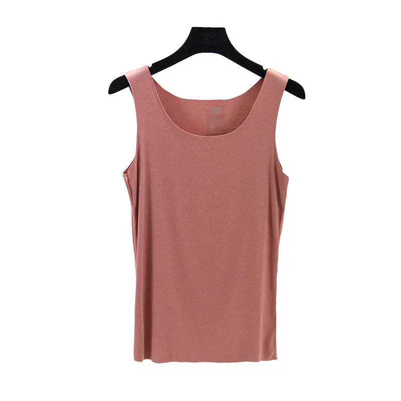2021 Summer Women seamless Tank Tops O-Neck Casual Sleeveless Vest basic Tee Tops - AIAZ