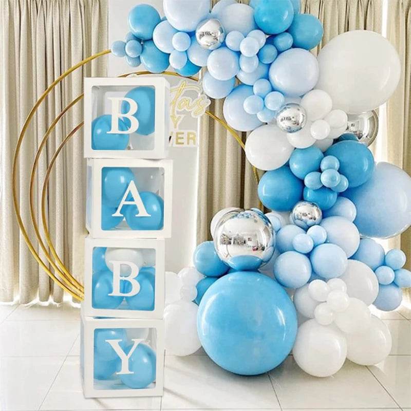 First Birthday Balloon Boxes For Party Decorations 1st Birthday Balloon Garland Decor with ONE Letter Boy Girl Baby Shower Decor - AIAZ