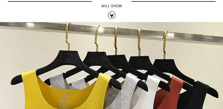 2021 Summer Women seamless Tank Tops O-Neck Casual Sleeveless Vest basic Tee Tops - AIAZ