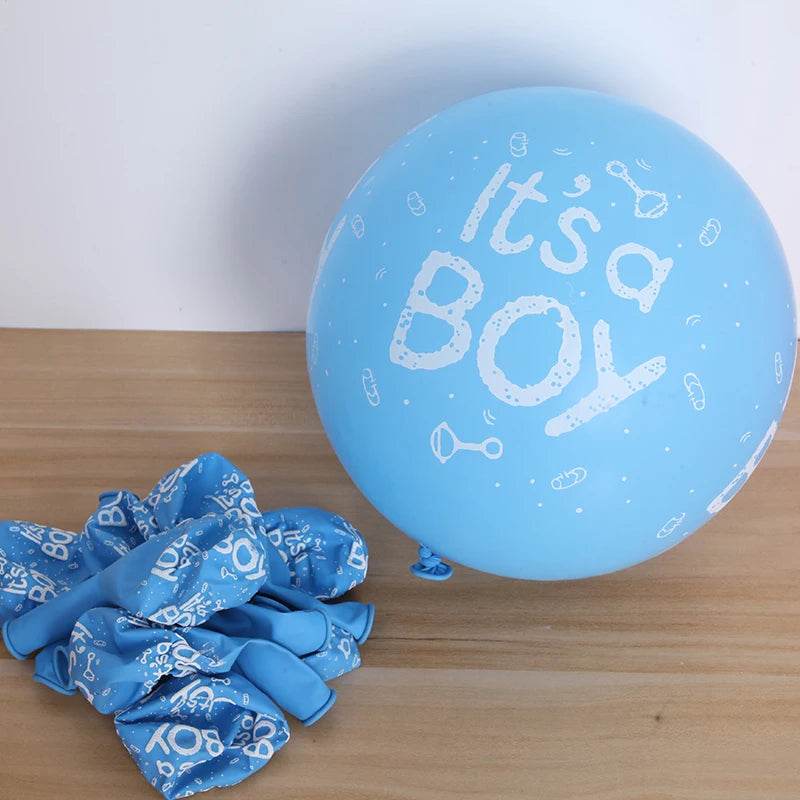 10pc/lot 12inch Baby Shower Balloons Its A Boy It's A Girl latex Balloons Children Birthday party decorations kid toys - AIAZ