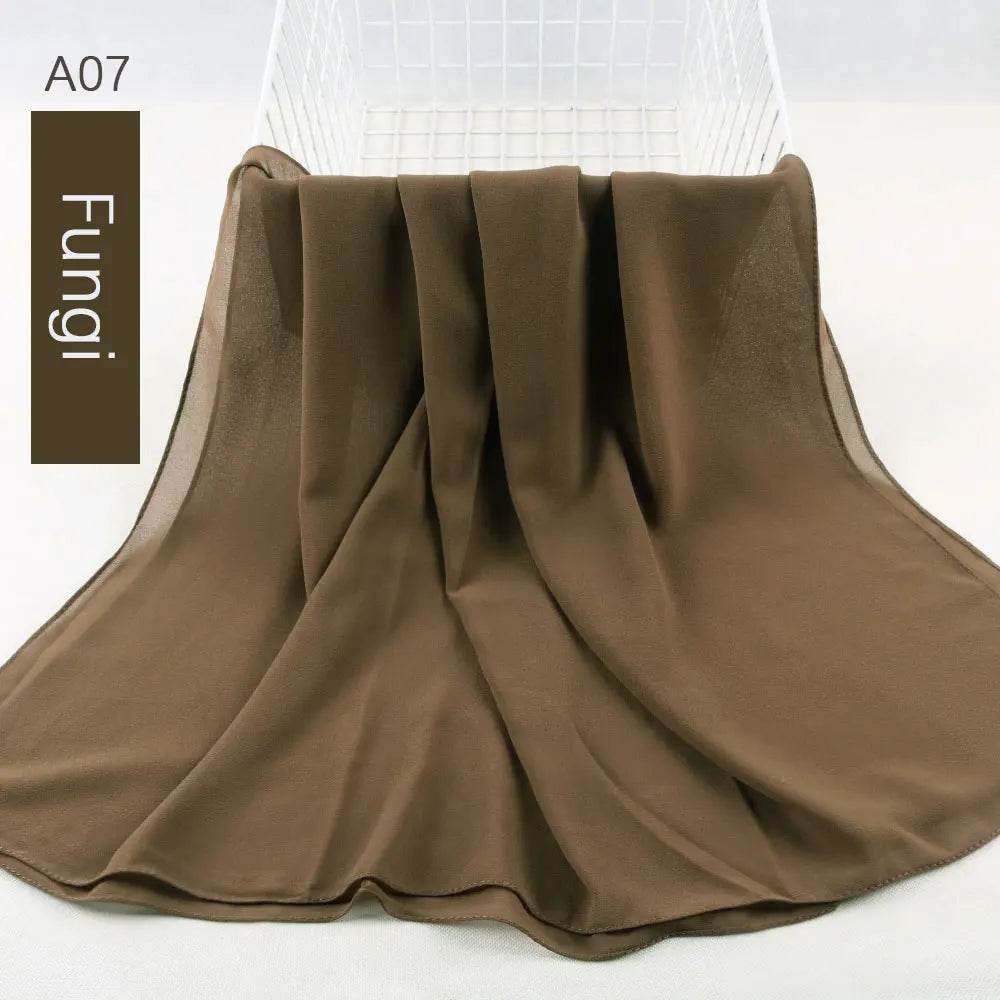 Muslim Women Chiffon Hijab Scarf Chiffon Soft Hijabs Shawl Long Scarves Wrap Headscarves For Muslim Fashion - AIAZ