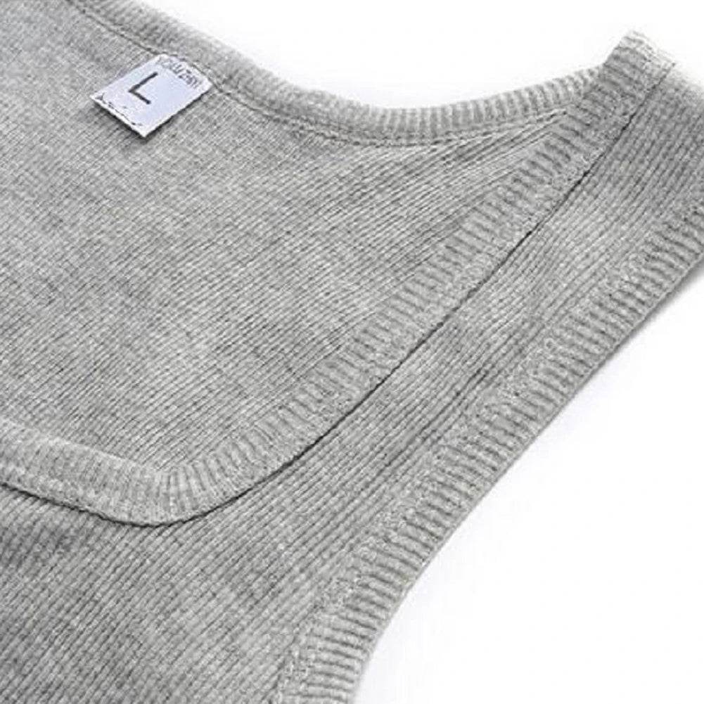 2020 Summer Plus Size Men Clothing Tank Tops Black White Gray Singlets Sleeveless Fitness Men Vest Casual Bodybuilding Vest New - AIAZ