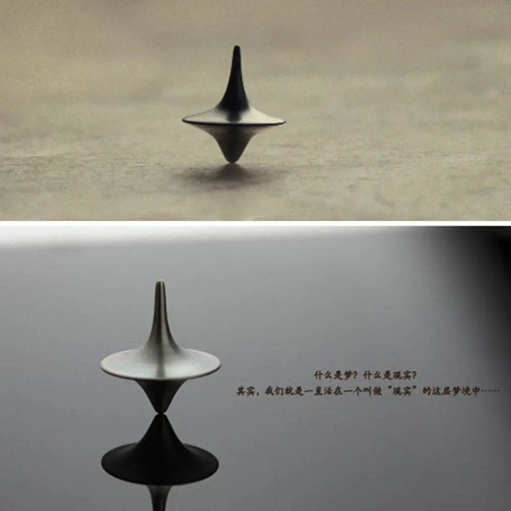 Metal Gyro Great Accurate Silver Spinning Top Hot Movie Totem Print Spinning Top apda7a08 - AIAZ