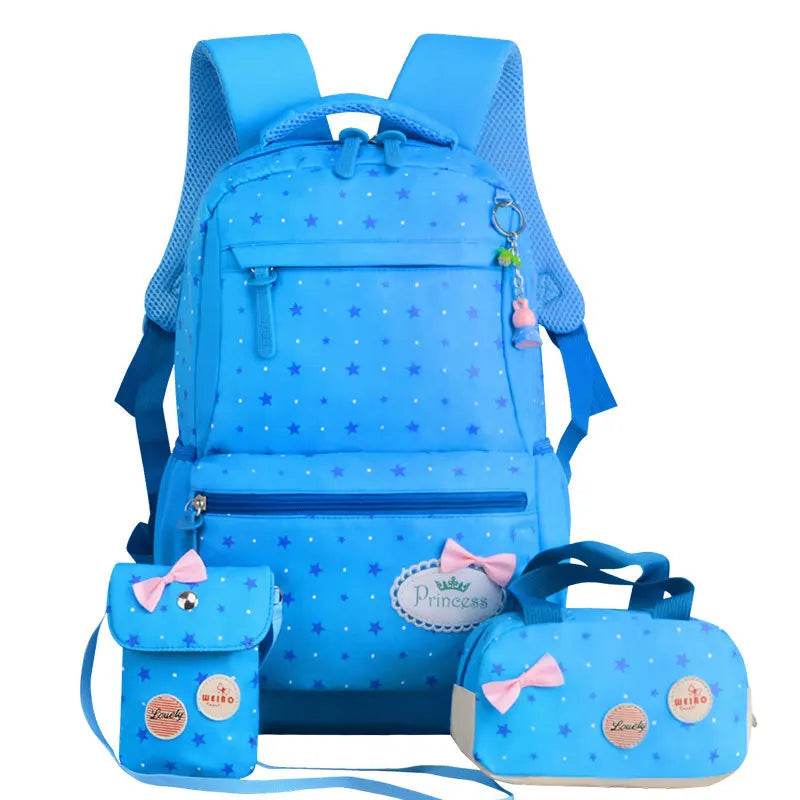 School Bags for Teenager Girls Printing travel bag for kids Orthopedic Backpack 3 pcs/Set school Backpacks sac a main mochila - AIAZ