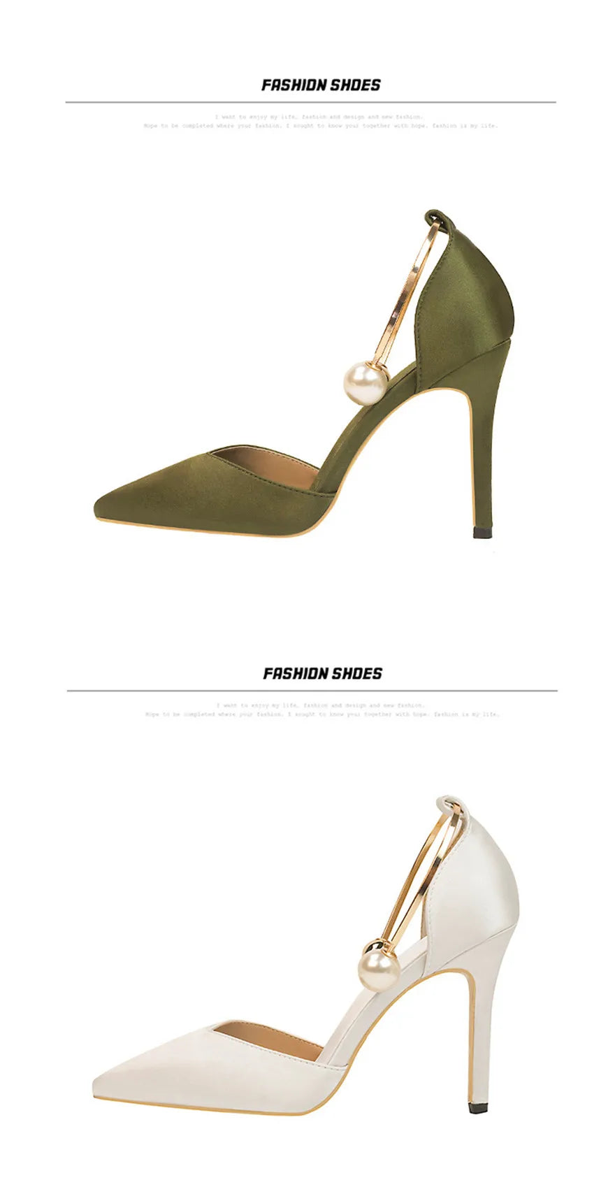 2025 New Elegant Pearl Metal Buckle High Heels Women Sandals Korean Fashion Soft Silk Pointed Ladies Shoes Party Sandals Shallow