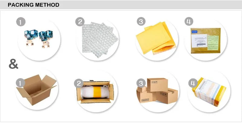 Emmaya Zircons Bling Square Drop Dark Blue Cubic Zircon Necklace and Earrings Women Party Jewelry Set for Wedding Brides