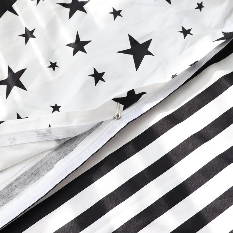 Baby Bedding Set Nordic Striped Star Crib Bedding Set With Bumper Cotton Soft Baby Bed Linen Items For Newborns Nursery Decor