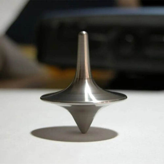 Metal Gyro Great Accurate Silver Spinning Top Hot Movie Totem Print Spinning Top apda7a08 - AIAZ