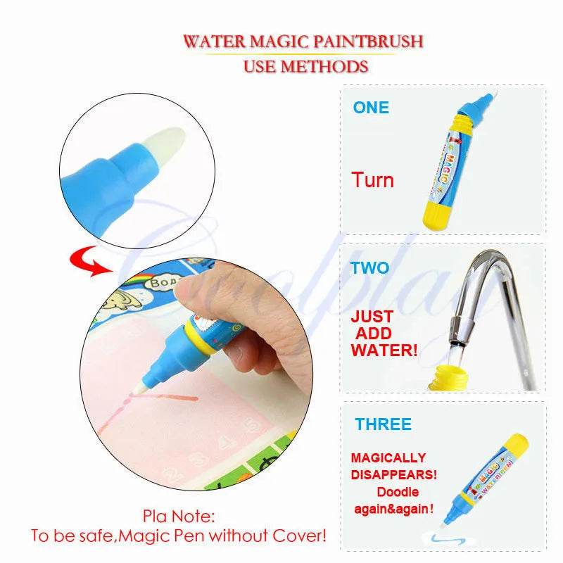 Doodle Pen Magic Pen Painting Mat Toys Pen Writing Mat Pen Water Drawing Toys Replacement Tool Educational Toys for Kids - AIAZ
