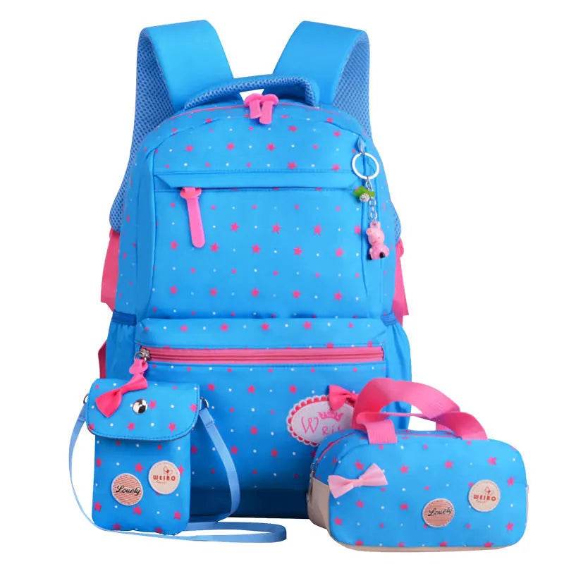 School Bags for Teenager Girls Printing travel bag for kids Orthopedic Backpack 3 pcs/Set school Backpacks sac a main mochila - AIAZ