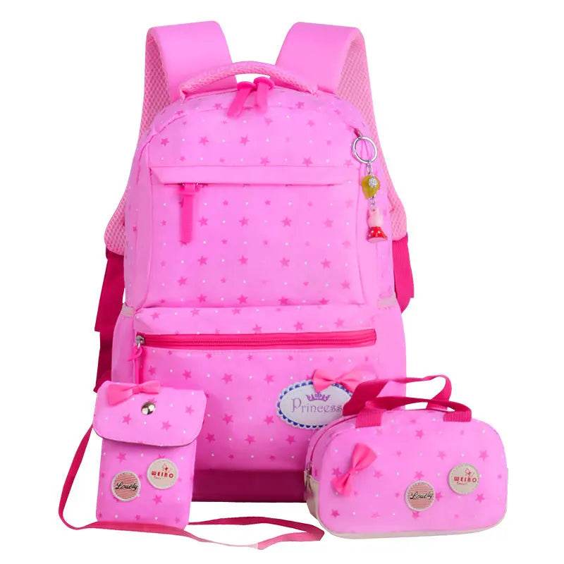 School Bags for Teenager Girls Printing travel bag for kids Orthopedic Backpack 3 pcs/Set school Backpacks sac a main mochila - AIAZ