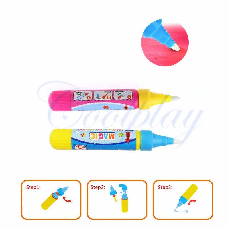Doodle Pen Magic Pen Painting Mat Toys Pen Writing Mat Pen Water Drawing Toys Replacement Tool Educational Toys for Kids - AIAZ