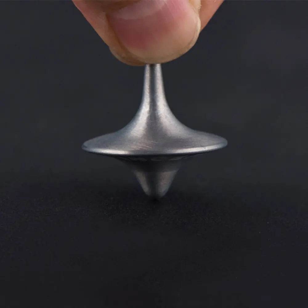 Metal Gyro Great Accurate Silver Spinning Top Hot Movie Totem Print Spinning Top apda7a08 - AIAZ
