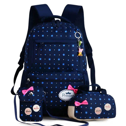 School Bags for Teenager Girls Printing travel bag for kids Orthopedic Backpack 3 pcs/Set school Backpacks sac a main mochila - AIAZ