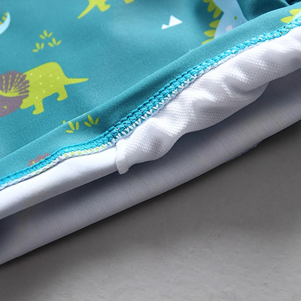 Baby Swimwear Dinosaur Print UPF50 Children's Swimsuit Separate Swimming Suit for Boy Bathing Clothes Toddler Boys Beachwear