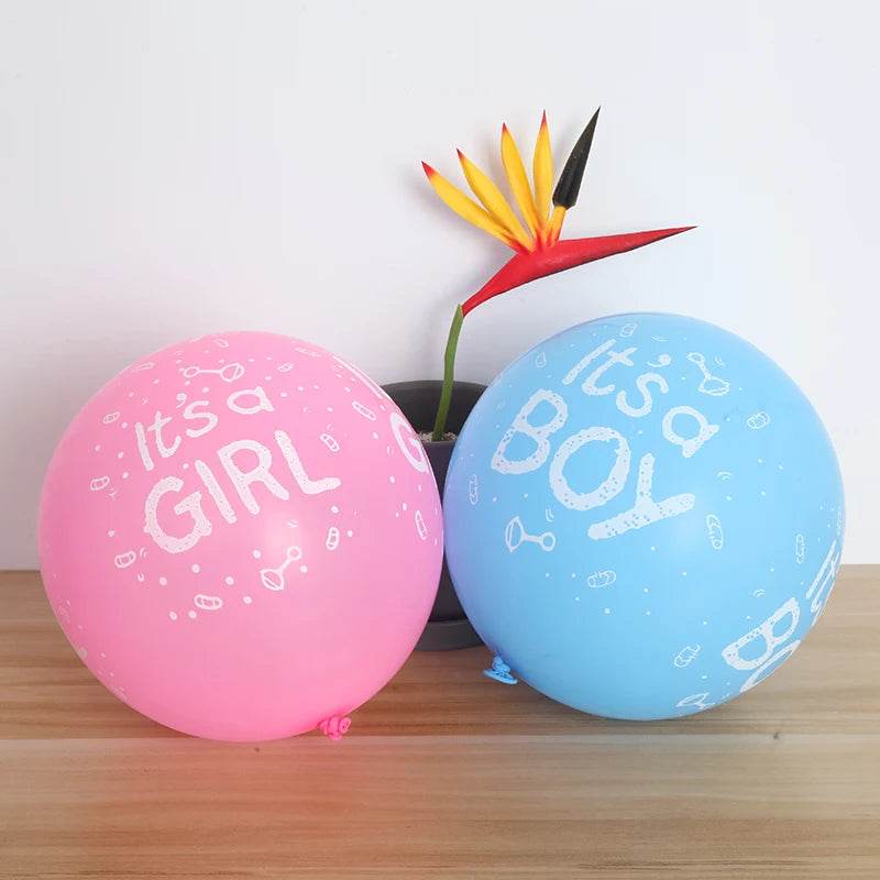 10pc/lot 12inch Baby Shower Balloons Its A Boy It's A Girl latex Balloons Children Birthday party decorations kid toys - AIAZ