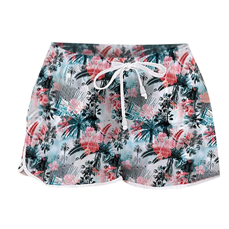 Quick Dry Swim Shorts Women Summer Beach Gym Shorts Mujer Sexy Sport Loose Surf Swimwear Athletic Running Board Short Pant Woman