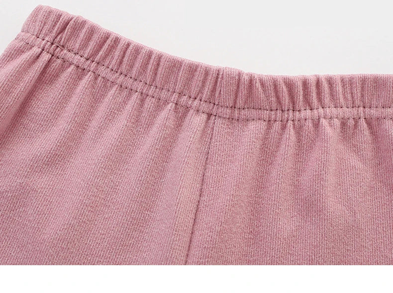 Autumn Winter Thermal Underwear Suit Girls Clothing Sets Boys Pajama Sets Baby No Trace Warm Sleepwear Candy Colors Kids Clothes