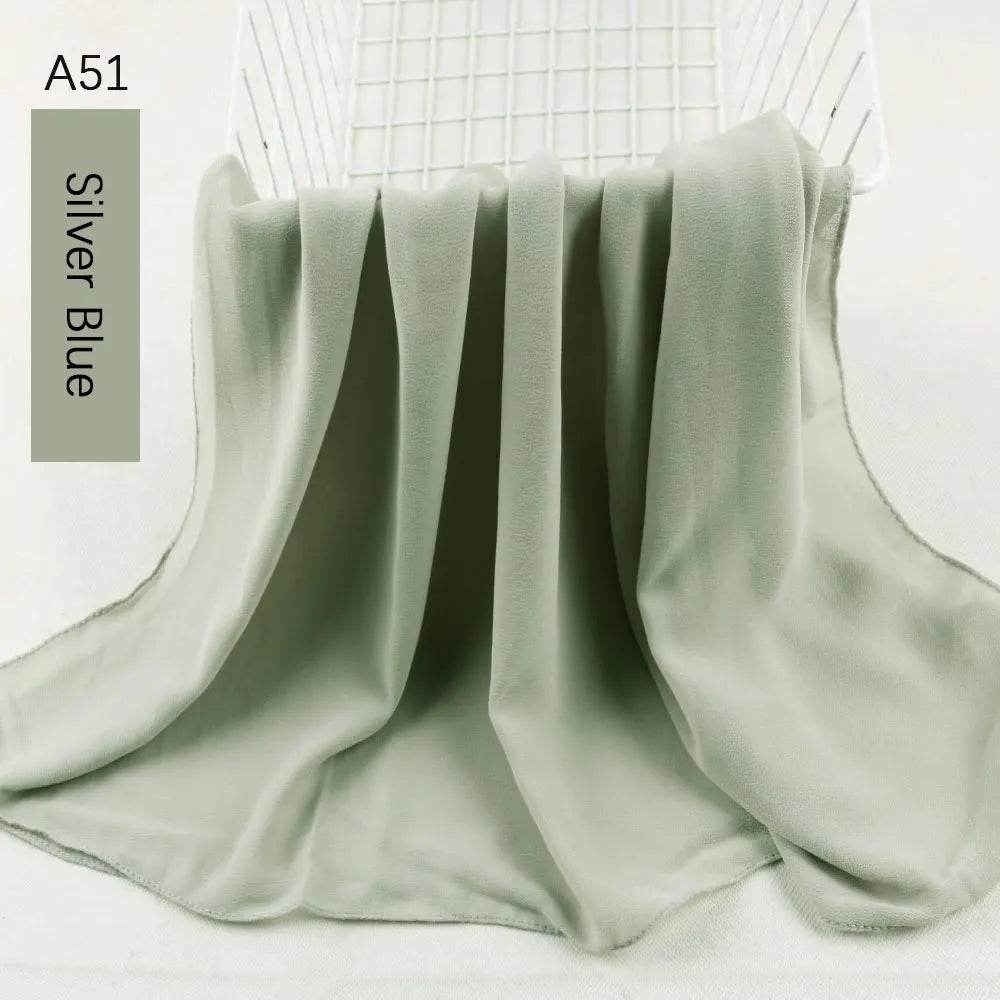 Muslim Women Chiffon Hijab Scarf Chiffon Soft Hijabs Shawl Long Scarves Wrap Headscarves For Muslim Fashion - AIAZ