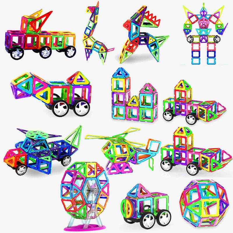 Magnets Toys for Kids Big Size Plus Magnetic Blocks for Children Designer Constructor Set Toys for Boys Building Blocks - AIAZ