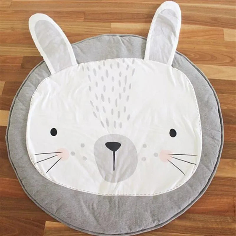 Cartoon Animals Baby Play Mats Pad Toddler Kids Crawling Blanket Round Carpet Rug Toys Mat For Children Room Decor Photo Props