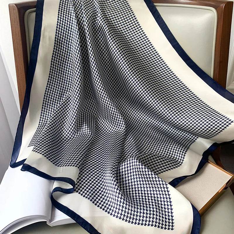 Fashion Scarves for Women Shawl Print Silk Satin Hijab Scarf Female Bandana 70*70cm Luxury Brand Square Shawls Scarfs For Ladies - AIAZ