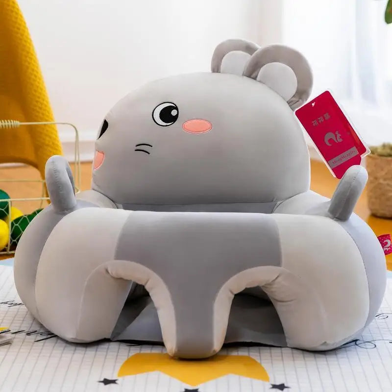 New Cute Cartoon Sofa Skin for Infant Baby Seat Sofa Cover Sit Learning Chair Washable Only Cover With Zipper Without PP Cotton