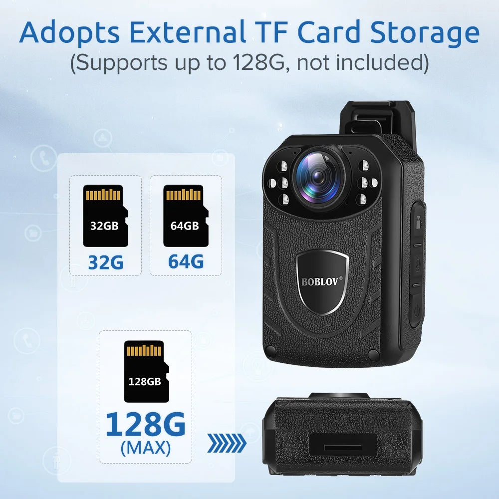 Boblov KJ21 Body Worn Mini Camera Police HD 1296P DVR Video Recorder Security Cam 170 Degree IR Night Vision Mini Camcorders