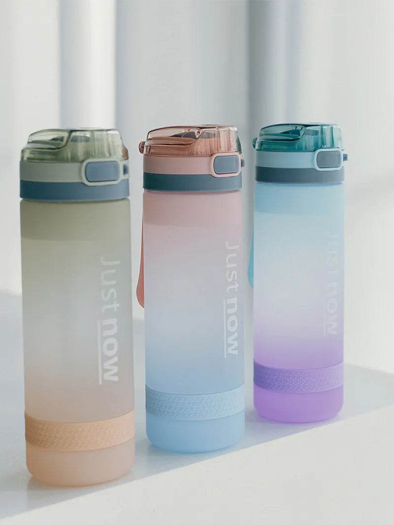 400ml/600ml New Fashion Water Bottle With Straw BPA Free Portable Outdoor Sport Cute Drinking Plastic Bottles Eco-Friendly - AIAZ