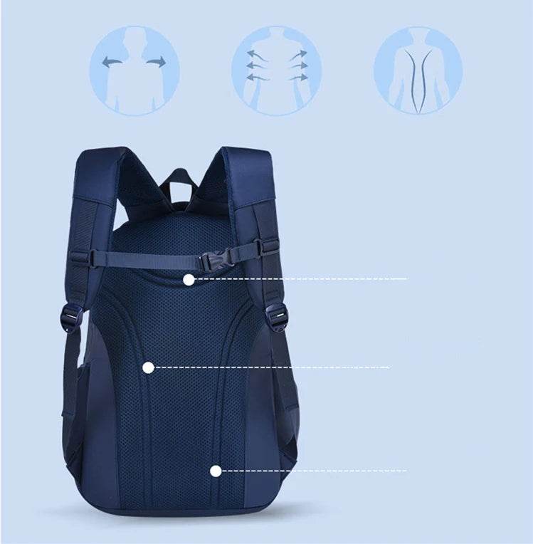 Primary School Backpacks Waterproof Children School Bags For Boys kids Travel Backpack Orthopedic School bag Mochila Infantil - AIAZ