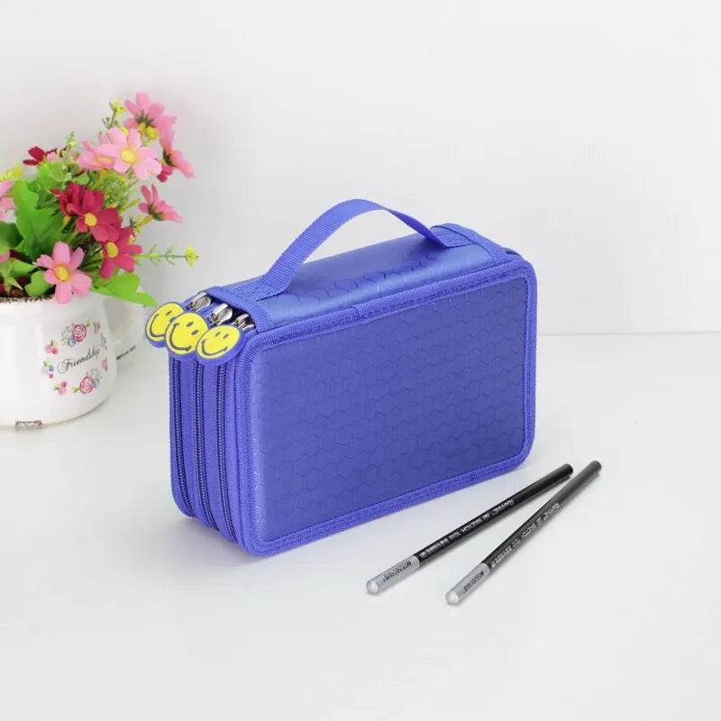 School Pencil Case Supplies Kit 36/48/72 Slot Stationery Pencilcase for Girls Compartment Pen Box Large Cartridge Bag Acsesories - AIAZ