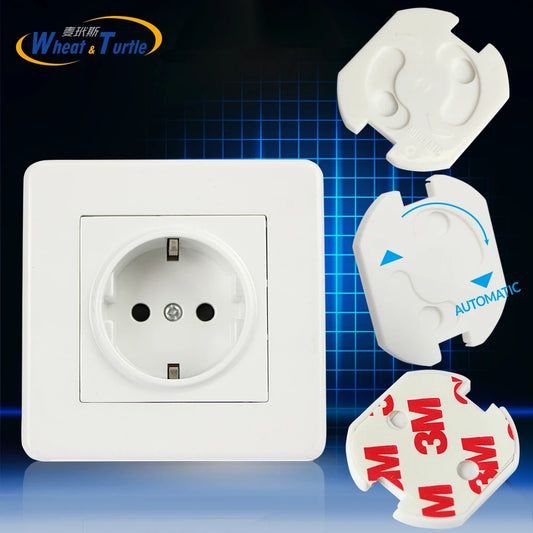 10pcs EU Stand Power Socket Cover Electrical Outlet Baby Child Safety Guard  Electric Shock Proof Plugs Protector Rotate