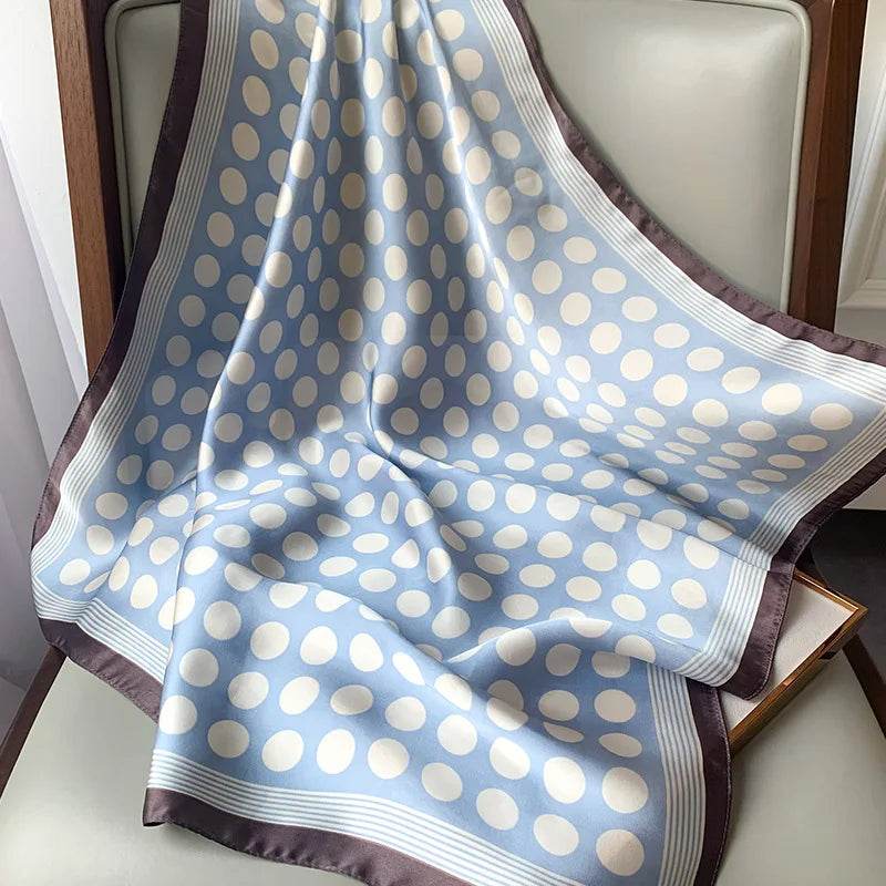 Fashion Scarves for Women Shawl Print Silk Satin Hijab Scarf Female Bandana 70*70cm Luxury Brand Square Shawls Scarfs For Ladies - AIAZ