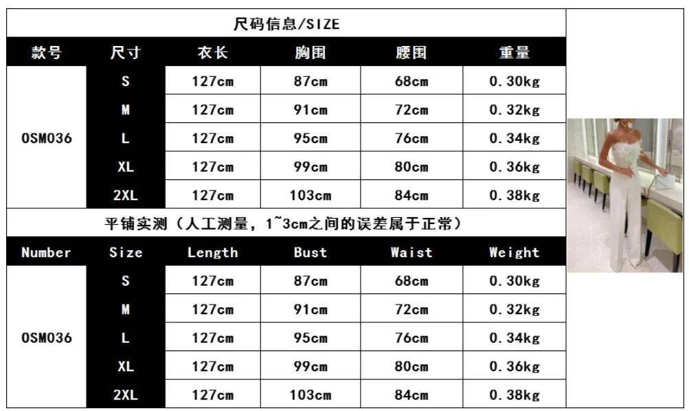 Jumpsuit Women Elegant Long Jumpsuit Strapless Slash Neck Feather Tube Top Sexy Fashion Party Night Evening Jumpsuit 2021 Summer - AIAZ