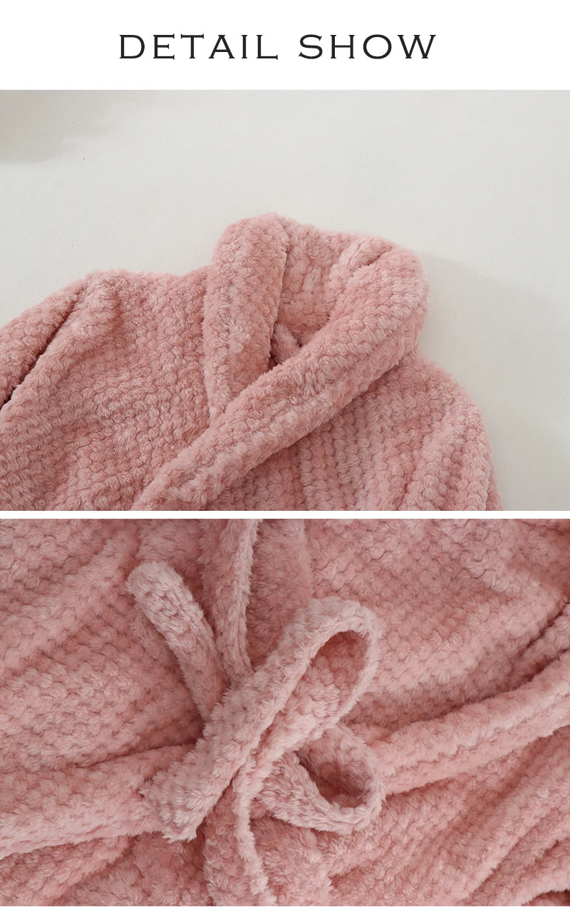 Soft Children Flannel Pajamas Autumn and Winter Pajamas for Girl Warm Kids Bathrobe Boy Sleepwear Family Matching Homewear 4-16Y