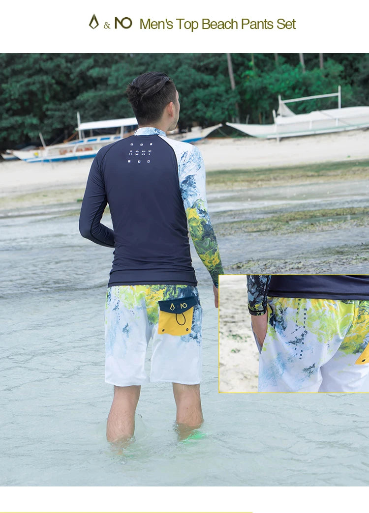 Nu-June Women Long Sleeve Rashguard Swimwear Print Surfing Top Diving Shirt Quick Dry Running Biking Rash Guard UPF50+ Swimsuit