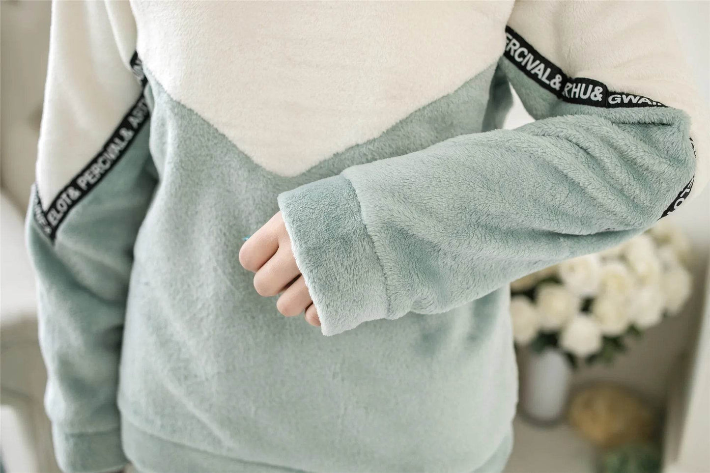 Women Pajamas Autumn Winter Flannel Warm Woman Sleepwear Korean cute Cartoon Pajama Set Fashion Pijama Mujer Home Cloth Pyjamas - AIAZ