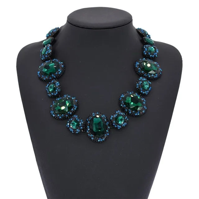 Luxury Austrian Crystal Glass Choker Necklace Women Jewelry Best Friendship Statement Necklaces Pendants For Bridal Wedding