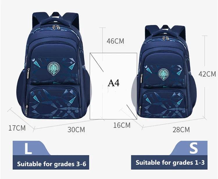 Primary School Backpacks Waterproof Children School Bags For Boys kids Travel Backpack Orthopedic School bag Mochila Infantil - AIAZ