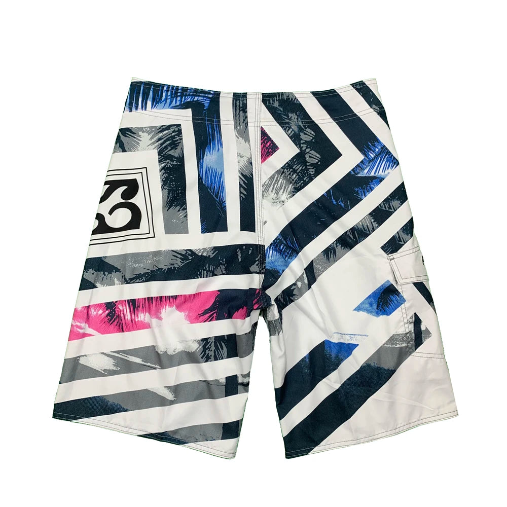 2024 New Printed Men's Swimming Shorts Surfing Beach Pants Running Shorts Bermuda Plate Pants Casual Fitness Pants Swimwear