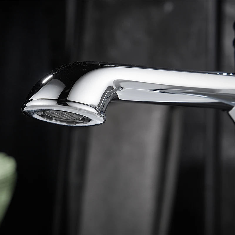 Bathroom Faucet Basin Mixer Black/Chrome Tap Single Handle Hot and Cold Water Brass Taps Becola Newest BR-2018A117