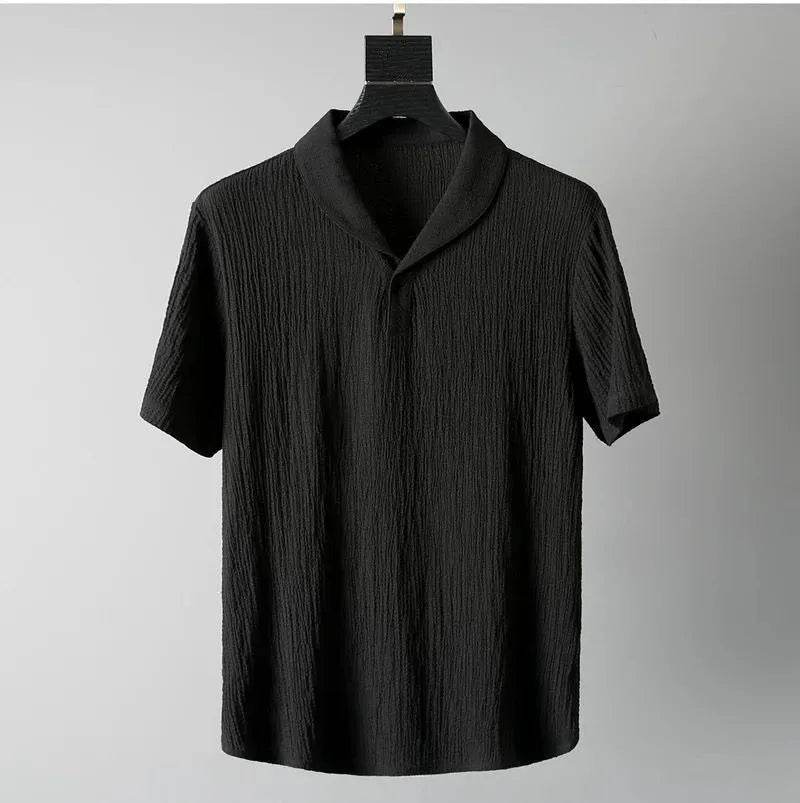 (Shirt + trousers)2025 summer men fashion classic shirt men's business casual fashion shirts men A set of clothes size M-4XL - AIAZ