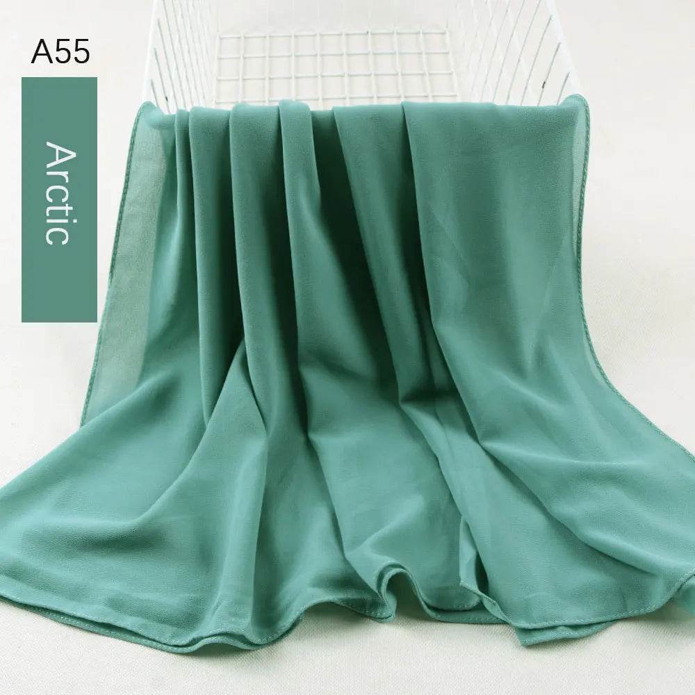 Muslim Women Chiffon Hijab Scarf Chiffon Soft Hijabs Shawl Long Scarves Wrap Headscarves For Muslim Fashion - AIAZ