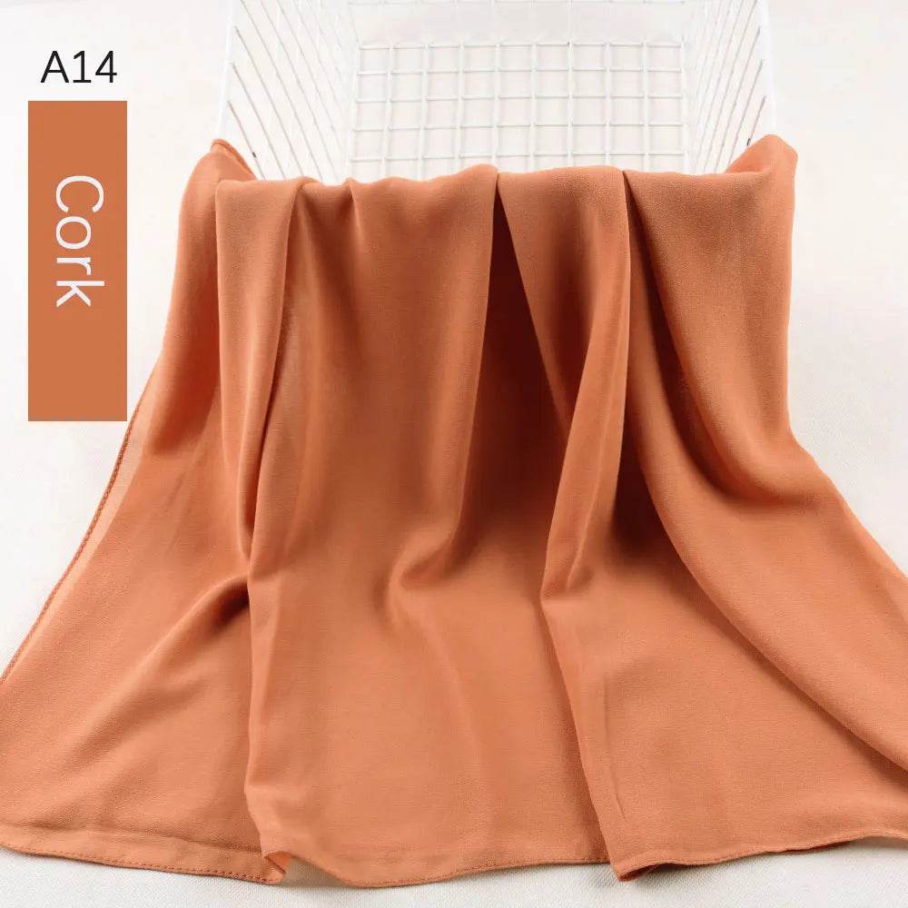 Muslim Women Chiffon Hijab Scarf Chiffon Soft Hijabs Shawl Long Scarves Wrap Headscarves For Muslim Fashion - AIAZ