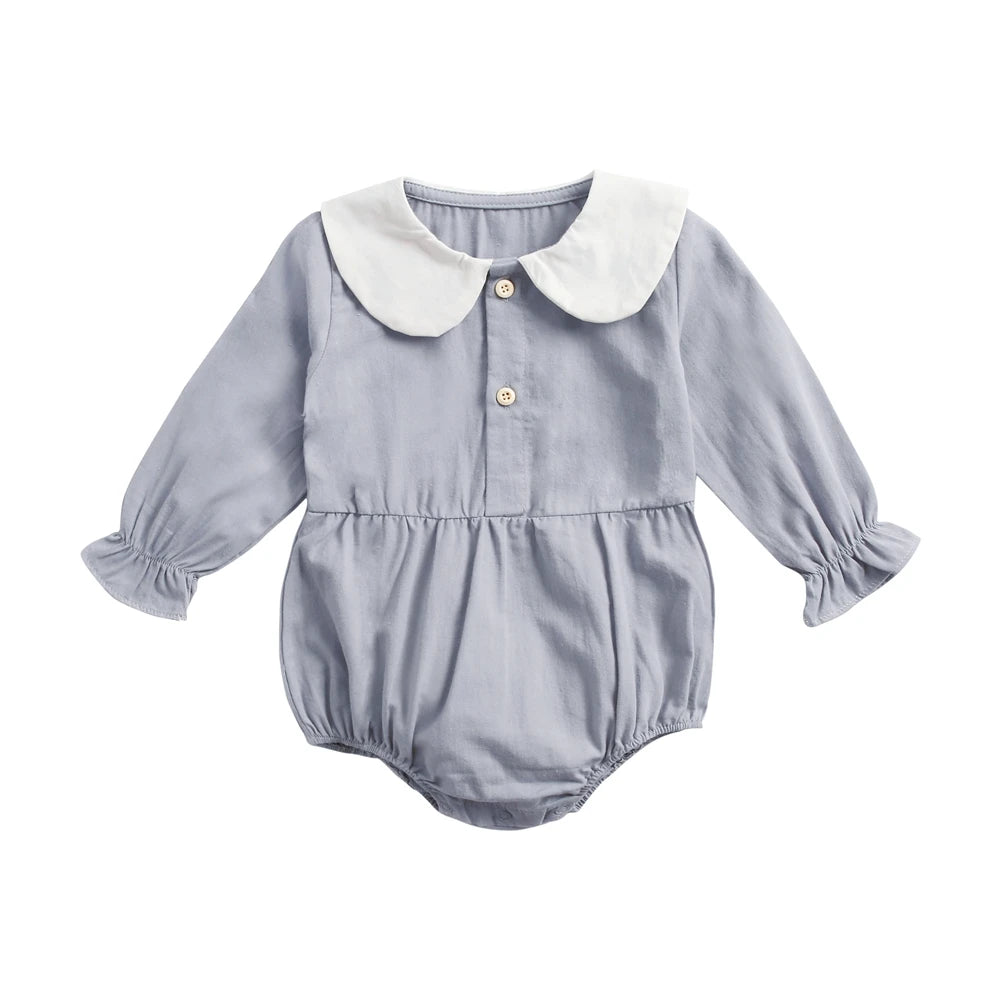 Sanlutoz Princess Newborn Baby Girl Bodysuits Long Sleeve Cotton Baby Clothes Flowers Plaid Cute