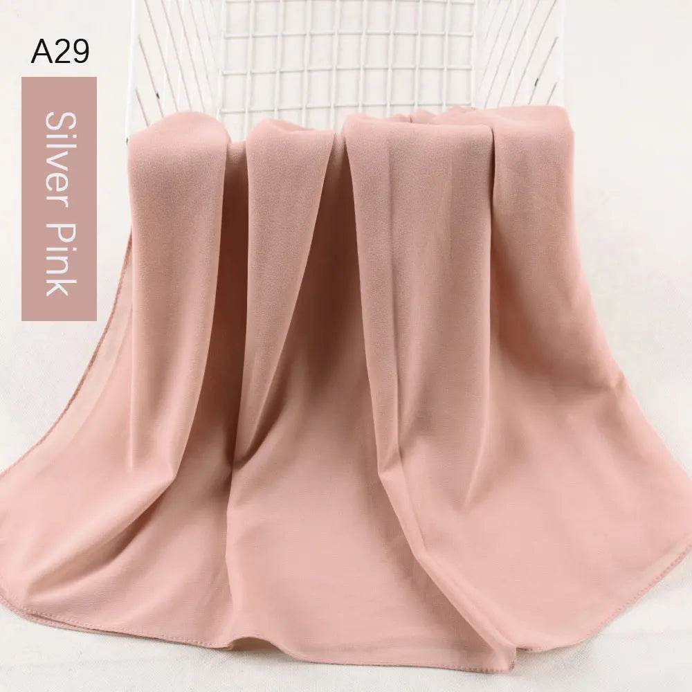 Muslim Women Chiffon Hijab Scarf Chiffon Soft Hijabs Shawl Long Scarves Wrap Headscarves For Muslim Fashion - AIAZ