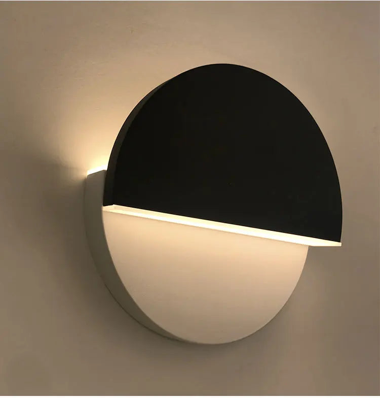 LED Wall Lamp 360 Degree Rotation Adjustable Bedside Lights White Black Creative Wall Light  Modern Bedroom Loft Aisle Lamps